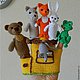 Пальчиковый театр. Теремок. Кукольный театр. Головина Юлия. Интернет-магазин Ярмарка Мастеров.  Фото №2