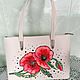 Bag with the painting 'Poppies', Classic Bag, Neftekamsk,  Фото №1
