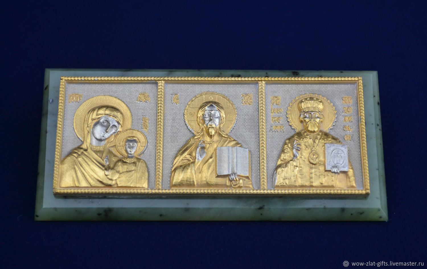 Icon-triptych for a car.Chrysostom, Car souvenirs, Chrysostom,  Фото №1