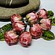 Бусины розочки лэмпворк "Фламинго" Стекло lampwork. Бусины. Оксана Искуснова украшения лэмпворк (SOVARTstudio). Ярмарка Мастеров.  Фото №4