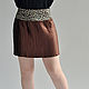 Pleated skirt brown at the yoke. Skirts. Tolkoyubki. My Livemaster. Фото №5