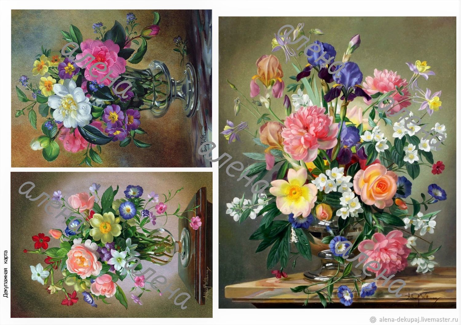 Декупажная карта "Розы -2" купить в интернет-магазине Ярмарка Мастеров ...