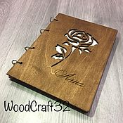 Канцелярские товары handmade. Livemaster - original item Notebook with wooden cover. Handmade.