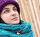 Бирюзовый снуд в два оборота с брошью из агата. . Mashuta_jewelry. Ярмарка Мастеров.  Фото №4
