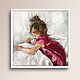Sleeping girl, picture in the nursery, childhood, Pictures, St. Petersburg,  Фото №1
