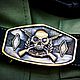Leather belt with molded buckle 'Grim Reaper', Straps, Tolyatti,  Фото №1
