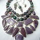 Necklace 3 strands and Earrings -- Indian AGATE, JASPER beads. Necklace. Dorida's Gems (Dorida-s-gems). My Livemaster. Фото №5