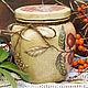Заказать Баночка для кухни Сбор урожая. Персики и абрикосы. Ольга vintage decor & batik. Ярмарка Мастеров. . Банки Фото №3