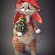 CAT-HAPPY NEW YEAR. Teddy Toys. Knitted toys Olga Bessogonova. My Livemaster. Фото №5
