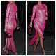 Ткань сетка со стразами розовая фуксия Haute Couture,Франция. Ткани. ТКАНИ OUTLET. Ярмарка Мастеров.  Фото №5