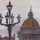 Картина с Питером Исаакий Графика. Картины. Студия NZ. Ярмарка Мастеров.  Фото №6