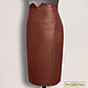 Order Pencil skirt 'Aliera' from natural. leather/suede (any color). Elena Lether Design. Livemaster. . Skirts Фото №3