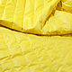 Мембранная стеганая ткань на синтепоне Moncler, цвет желтый/фиолет, Ткани, Королев,  Фото №1