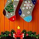 Large socks for Christmas gifts. Christmas decorations. Charming gifts house. Online shopping on My Livemaster.  Фото №2