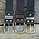 Men's leather belt Classic. Straps. MILANO. My Livemaster. Фото №5