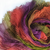Аксессуары handmade. Livemaster - original item Silk Scarf Autumn Colors Batik Silk 100%. Handmade.