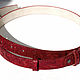 Order Narrow leather belt with embossed Red. Two Starlings. Livemaster. . Straps Фото №3