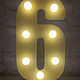 Цифра 6 (шесть) с подсветкой 7 ламп для фотозоны на праздник. Объемные цифры и буквы. Тульский Мастер. Интернет-магазин Ярмарка Мастеров.  Фото №2