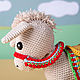Order Donkey knitted Cypress with a blanket, saddle and bridle interior toy. Вязаные игрушки - Ольга (knitlandiya). Livemaster. . Stuffed Toys Фото №3