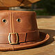 Заказать Кожаная шляпа порк пай PPH-12. Bluggae Custom Headwear. Ярмарка Мастеров. . Шляпы Фото №3