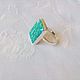 Ring (ring) with amazonite in 925 sterling silver, Rings, Sergiev Posad,  Фото №1