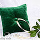 Заказать Бархатная подушечка для колец "Emerald". Sweet Dreams wedding studio. Ярмарка Мастеров. . Подушечки для колец Фото №3