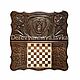 Backgammon carved 'Bear' Art. .024, Backgammon and checkers, Moscow,  Фото №1