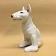 The bull terrier sits a porcelain figurine, Figurines, Moscow,  Фото №1
