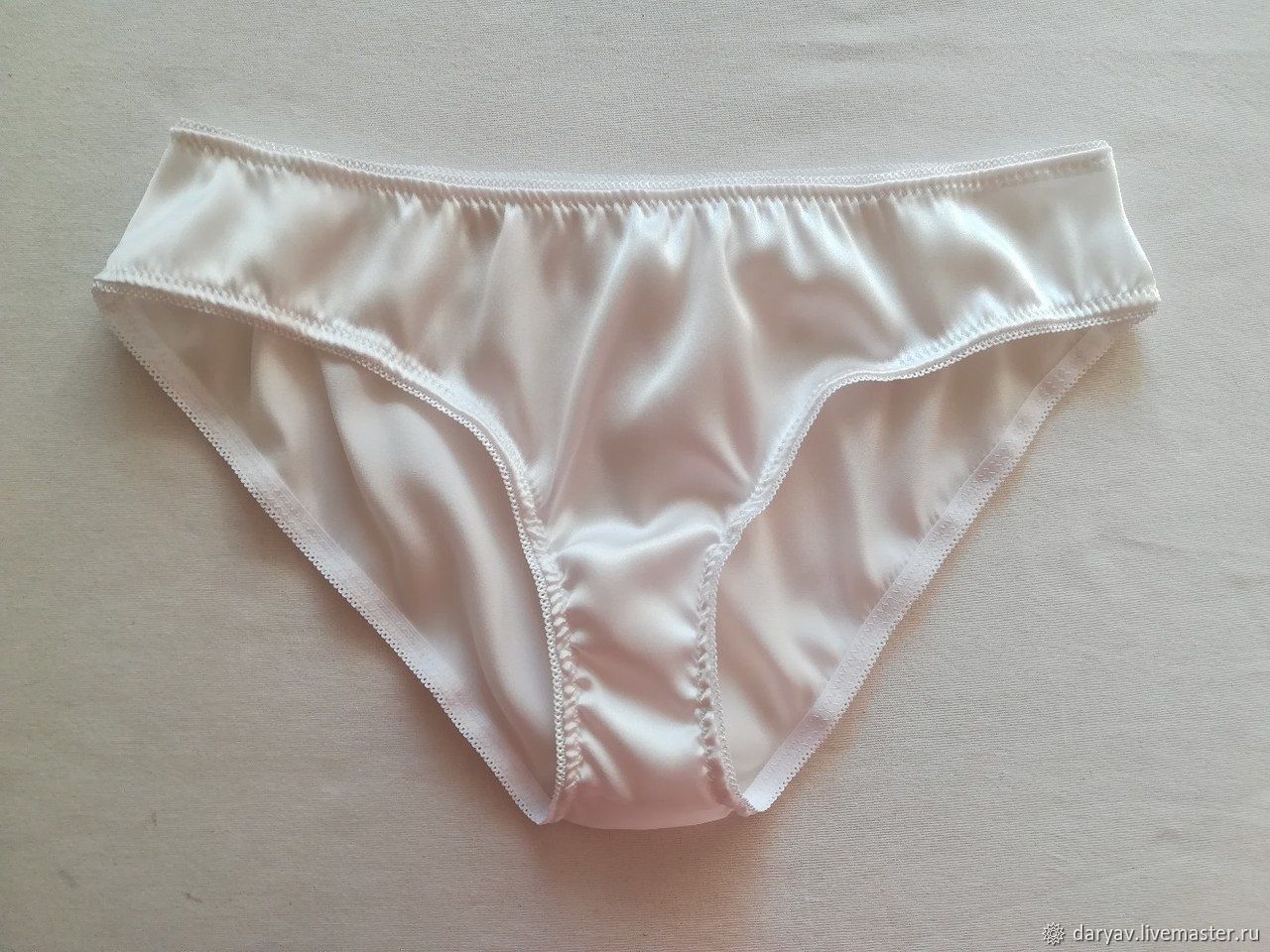 White silk panties. 