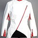 Motorcycle jacket women's leather white custom made, Outerwear Jackets, Pushkino,  Фото №1