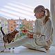 Вязаный кашемировый костюм "Нежное прикосновение". Костюмы. Связанная мода (Светлана) (barkinder). Ярмарка Мастеров.  Фото №4