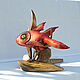 Композиция из дерева Wooden Red Fish #1. Рыба. Скульптуры. Артём Иванов ~IRIE BROOFS Wood Art~. Интернет-магазин Ярмарка Мастеров.  Фото №2