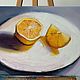 Картина маслом «Лимоны на тарелке», А4. Картины. Виктория. Интернет-магазин Ярмарка Мастеров.  Фото №2