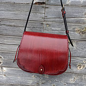 Сувениры и подарки handmade. Livemaster - original item Exclusive leather hunting bag, bag mod.L1 Bordo. Handmade.