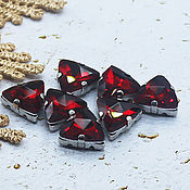 Материалы для творчества handmade. Livemaster - original item Rhinestones 12 mm Red in a triangle frame. Handmade.