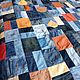 Джинсовое покрывало. Покрывала. Ирина/Jeans'ik. Интернет-магазин Ярмарка Мастеров.  Фото №2