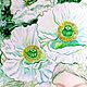 Маки . Белые маки и русалка.White poppies. Картины. WATERCOLOR DREAMS|АКВАРЕЛЬНЫЕ ГРЁЗЫ. Ярмарка Мастеров.  Фото №4