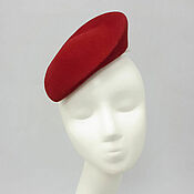 Аксессуары handmade. Livemaster - original item Nataly mini hat. The color is dark red. Handmade.