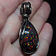 Black squirt. Pendant with lab opal and Nickel silver. Pendants. Mosaic Opal (mosaicopal). My Livemaster. Фото №4