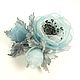 Valley Cloud Colors. Brooch-bouquet-boutonniere, handmade of fabric. Brooches. ms. Decorator. My Livemaster. Фото №6