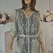 Одежда handmade. Livemaster - original item Elongated jacket,cotton-linen,46-48r.,54-56r.,58-60r.. Handmade.