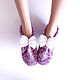 Knitted women's orchid slippers, wool socks, sneakers, Socks, Moscow,  Фото №1