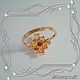 Ring 'Chamomile (square)' gold 585 with natural citrines. Rings. MaksimJewelryStudio. My Livemaster. Фото №4