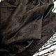 Винтаж: Чёрная шёлковая шаль с бахромой. Платки винтажные. trendy_vintage_store. Ярмарка Мастеров.  Фото №4