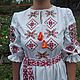 Women's shirt with embroidery. Embroidery scene, People\\\'s shirts, Kemerovo,  Фото №1