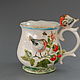 A copy of the product Mug with Raspberry and robin decor. Mugs and cups. Mila. Online shopping on My Livemaster.  Фото №2