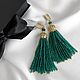 Long Emerald Bead Earrings. Earrings chandelier. Tassel earrings. Only_you_byElena. Online shopping on My Livemaster.  Фото №2