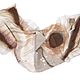 Order Batik Tippet felted Cappuccino. silkstory. Livemaster. . Scarves Фото №3