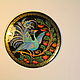 Brooch with the author's painting ' Bird of happiness', Brooches, Sizran,  Фото №1