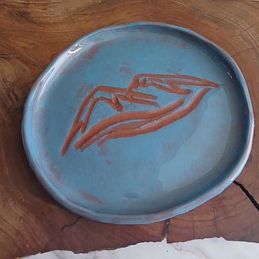 Посуда ручной работы. Ярмарка Мастеров - ручная работа Тарелка Горы. Handmade.